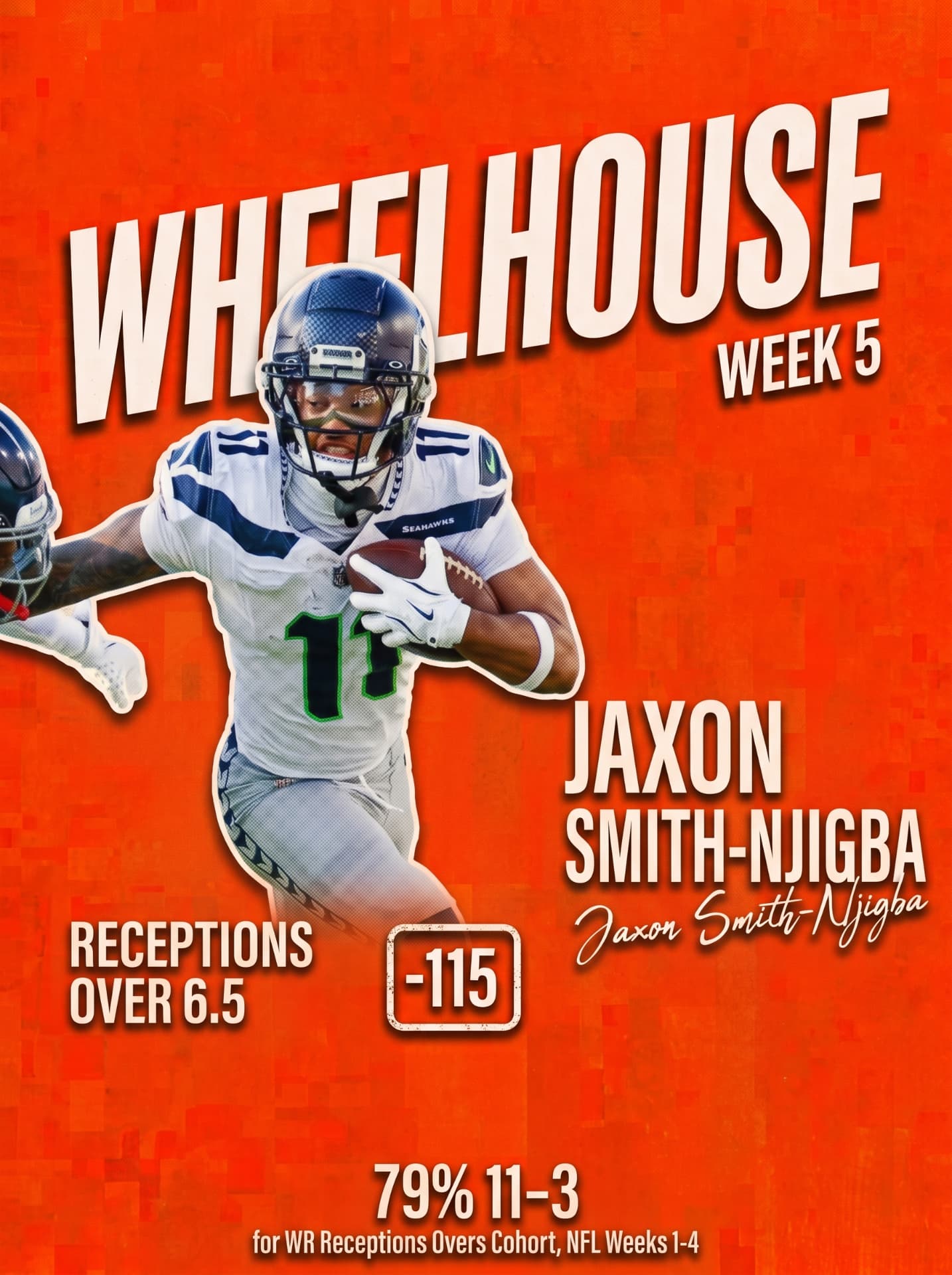 Original Wheelhouse Week 5 card: Jaxon Smith-Njigba, Over 6.5 receptions